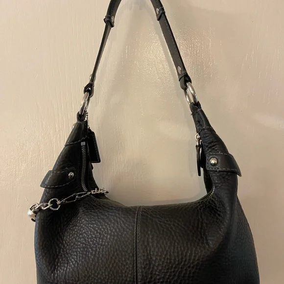 Coach Penelope 2010 Black Pebbled Leather Shoulder Bag - Picture 3 of 11